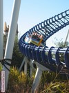 De track van deze watercoaster ziet er nogal bijzonder uit.